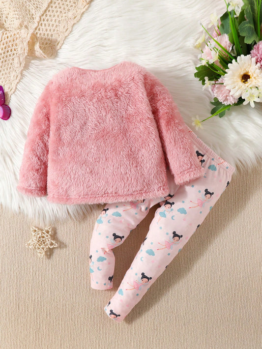 Conjunto Infantil Pijama de Veludo Fada