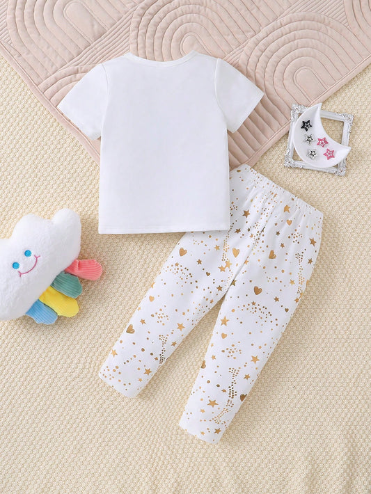 Conjunto Infantil Pijama Lua Dourada